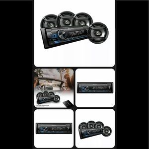 Pioneer Single Din Bluetooth Digital Media Receiver and 4 6.5" Coaxial Speakers